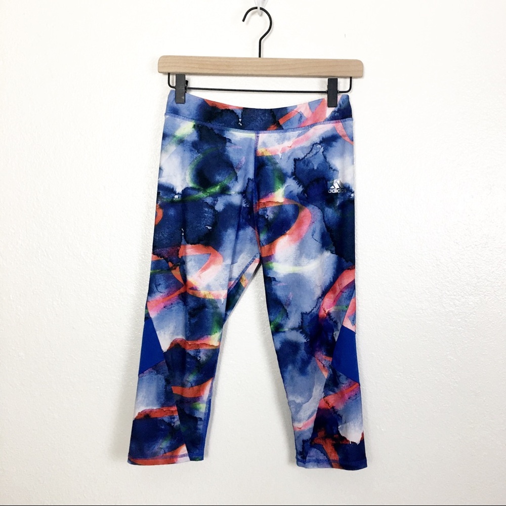 Adidas Mesh Panel Capri Leggings